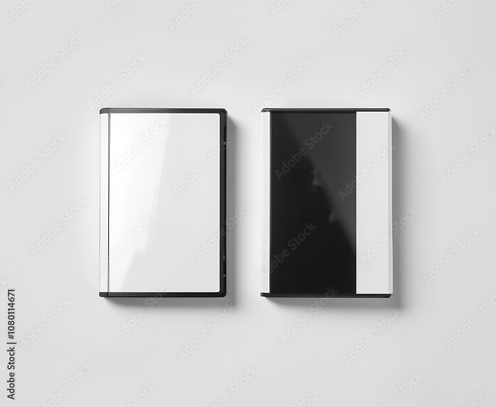 Blank cassette tape box design mockup isolated back side view Blank cassette tape box design mockup isolated back side view