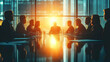 © Siasart Studio - Silhouette of Businesspeople in Meeting Room