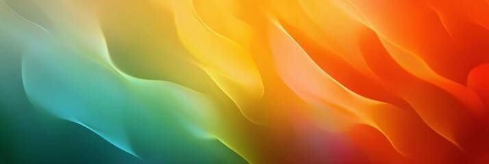 Wall Mural - this gradient background transitions from vibrant orange to refreshing green, making it an excellent