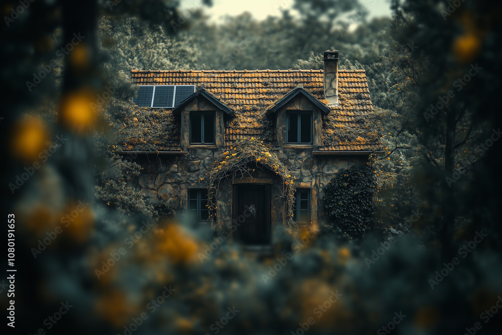 Old wooden house in the middle of the forest. Stock Photo | Adobe Stock