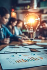Poster - Exploring Innovative Business Ideas in a Collaborative Environment that fosters creativity and teamwork, leading to successful and strategic growth through brainstorming, discussion, and development
