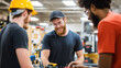 © Maksym - Young electrician students gathered around a workbench, smiling and chatting while learning to use different tools, creating a friendly and engaging learning atmosphere.