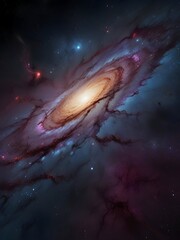 galaxy space planet illustration art