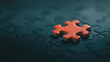 © NaphakStudio - single red puzzle piece rests on dark background, symbolizing search for connection and completion. contrast highlights its significance in puzzle.