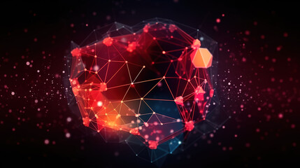 Wall Mural - amazing future cyber technology web services for business and internet projects
