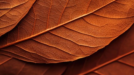 Poster - Close-up of textured autumn leaves in warm hues