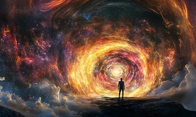 Wall Mural - cosmic portal opening to another dimension