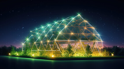 Wall Mural - outstanding 3d design of a smart eco house