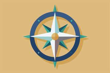 compass rose flat icon