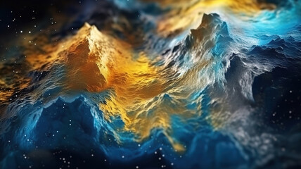 Wall Mural - fantastic sparkling fluid. abstract background. ink mix