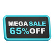 © Rusdee Studio - mega sale 65% off 3d icon isolated on the white background