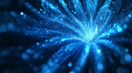 Canvas Print - abstract blue fireworks display illuminating the night sky, perfect for new year's celebration backg