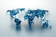 © Gatherina - Global network connecting world map with futuristic lines and nodes