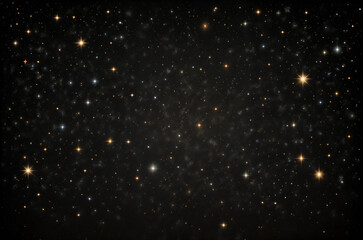 starry night sky with scattered golden stars on black, perfect for celestial, space, or cosmic-theme