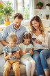 © Tekin - Family Using Smart Phones At Home