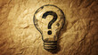 © Augusto - Éclairage de lesprit : Recherchez léclairage créatif à lintérieur du papier mâché avec une question énigmatique pour stimuler la pensée et résoudre les problèmes