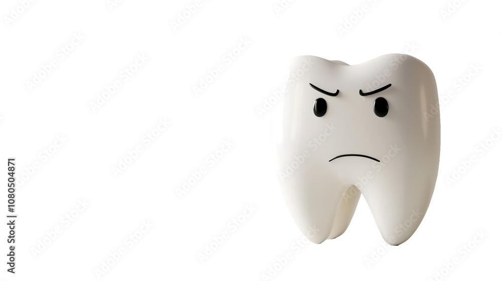 World Toothache Day. Poster art. Dental Art. Tooth emoticon isolated on ...