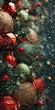 © KerXing - A Christmas tree with many different colored ornaments. The tree is covered in snow. There are many different colored ornaments on the tree, including red, green, and gold