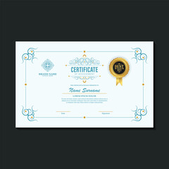 Wall Mural - Colorful achievement certificate best award diploma