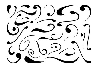 Wall Mural - elegant decorative swirl line vector. a collection of 30 decorative swirl line elements for design e