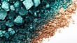 © Oleksandr - Vibrant teal and gold glitter mixed together, showcasing a dazzling contrast of textures and colors for artistic inspiration