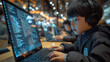 © Hiroyuki - プログラミングスクールに通う小学生