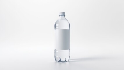 Sleek blank water bottle mockup with a premium look, capturing subtle shadows and clear reflections for branding.