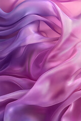 Wall Mural - a beautiful close-up of flowing fabric in soft pink and purple hues, creating an elegant and delicat