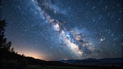 Wall Mural - the vast and mysterious expanse of the night sky with stars and planets, galaxies afar, astronomical