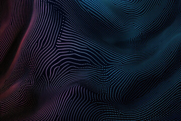 Wall Mural - abstract digital waves in a gradient pattern showcasing dotted lines and flowing contours, perfect f