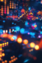 Wall Mural - a vibrant abstract background featuring colorful lights, dynamic patterns, and a blend of shapes, pe