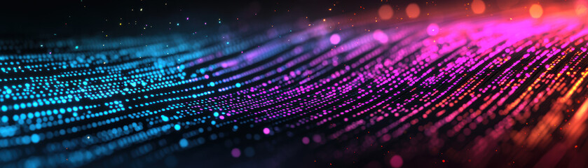 Wall Mural - a vibrant, abstract background featuring colorful light trails and glowing particles, perfect for te