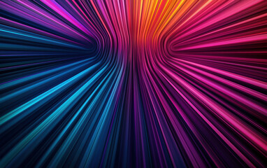 Wall Mural - A vibrant abstract background featuring dynamic, flowing lines that radiate energy and color in striking blue, pink, and orange tones.