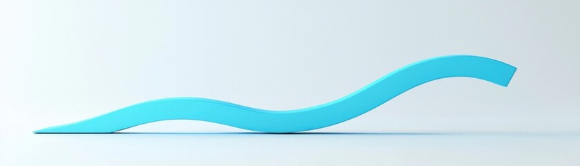Wall Mural - a minimalistic design featuring a flowing blue wave, perfect for backgrounds and creative projects t