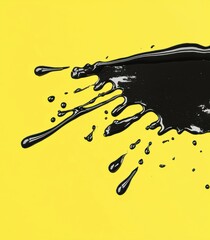 Wall Mural - black yellow sporty background, speed motion design with color splash and copy space, modern minimal