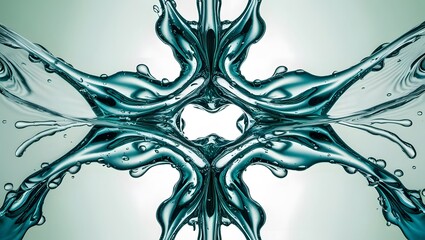 Leinwandbilder - Dynamic water splash patterns studio abstract art minimalist style close-up view fluid motion