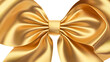 © Real Stuff PNG - Gold ribbon for Christmas gift in PNG. Transparent background.