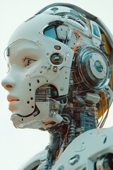 Poster - Futuristic cyborg showing complex internal mechanisms