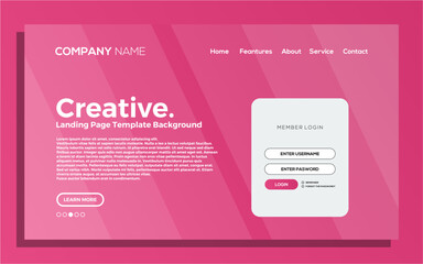 landing page template background design