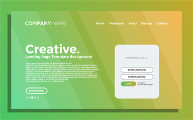 Wall Mural - landing page template background design