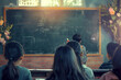 © Tetiana - Portrait of a female student in a classroom Generative AI