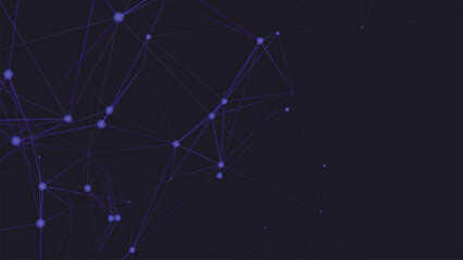 Wall Mural - abstract digital connection moving dots and lines. technology background. network connection structu