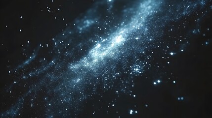 Wall Mural - A high-quality graphic featuring stars in cool blue tones, layered over a textured black background with a faint galaxy effect. Cinematic Scene, 4k resolution, cinematic scene