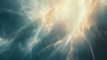 Poster - A dreamlike sci-fi world with intersecting beams of light and translucent shapes, layered to create a conceptual, high-tech feel. No text, no logo, wide angle shot, 4k resolution, cinematic scene
