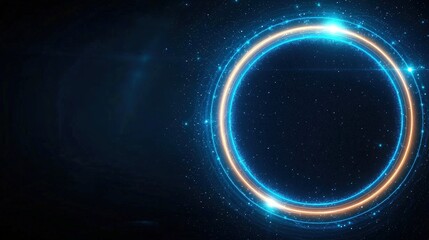 Wall Mural - Glowing circle abstract
