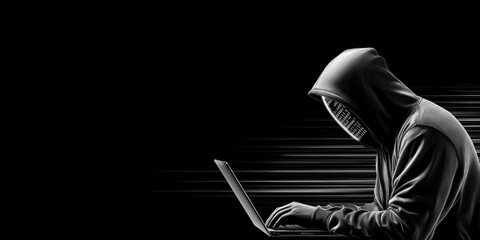 Anonymous Hacker in Digital World Concept