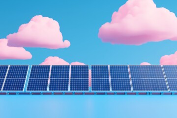 Canvas Print - Close-up of solar panels, demonstrating renewable energy technology and its potential.