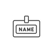 © Latest - Name badge icon Logo symbol outline set