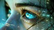 © Paul - Futuristic Portrait of a Digital Human with Code Overlays, Perfect for Tech and Innovation Concepts Generative AI