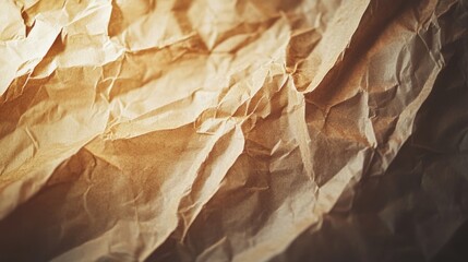 Wall Mural - Crumpled Brown Paper Texture